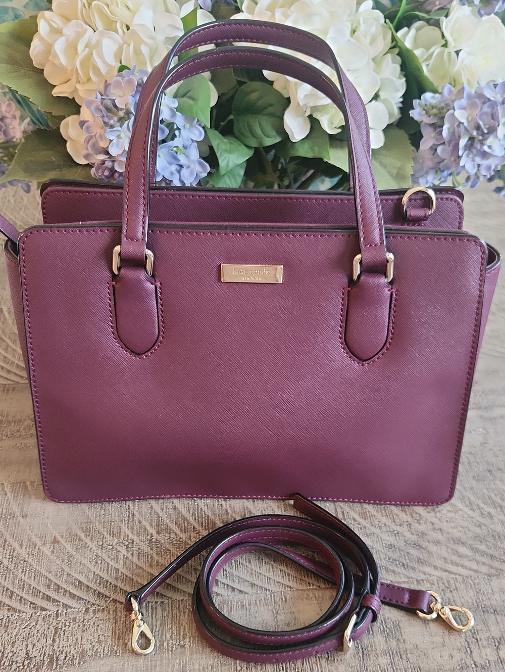 kate spade Saffiano Leather Satchel With Strap. Gorgeous Fall & Winter Bag!